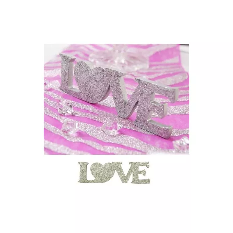 Centre table "LOVE" Argent