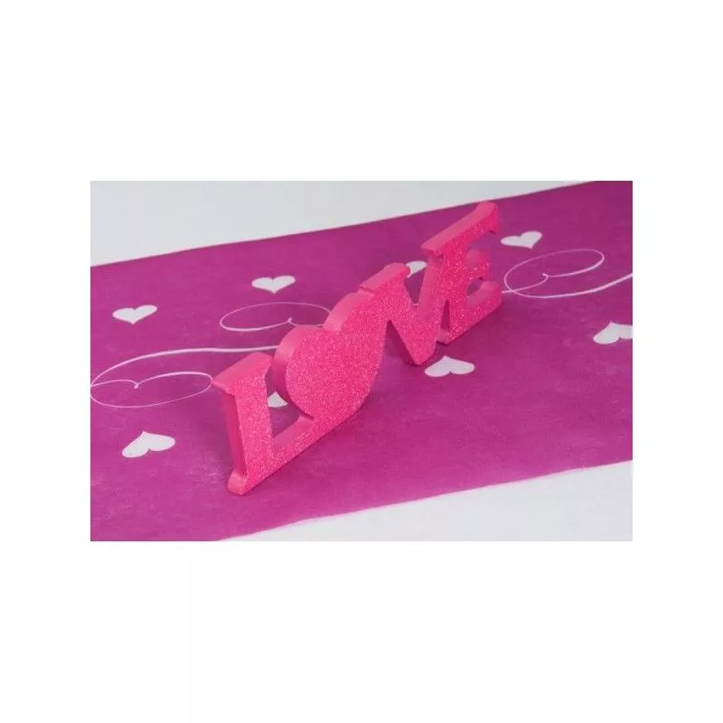 Centre table "LOVE" Fushia Scintillant