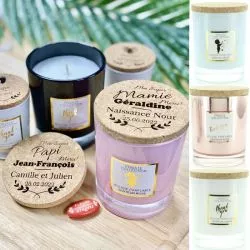 Bougie Personnalisée parfumée Cadeau Papi Mamie