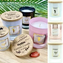 Bougie Personnalisée parfumée Parrain Marraine
