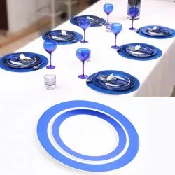 Assiette réutilisable métallisé Marine DAYTONA (lot de 6)