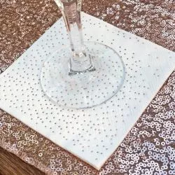 Serviette napkins pois Rose gold (12 pcs)