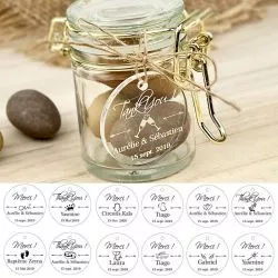 Étiquettes dragées Plexi personnalisée - Ronde