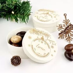 Boite chocolat personnalisée cadeaux d'invité noël