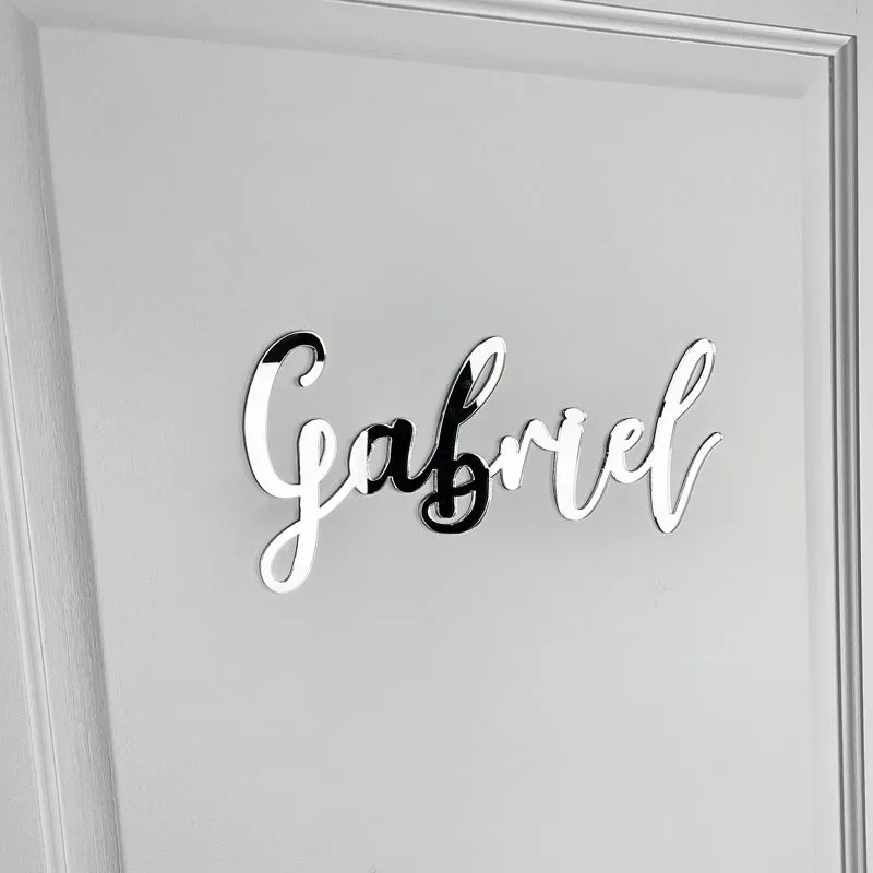 Prénom personnalisé mural / porte chambre - miroir