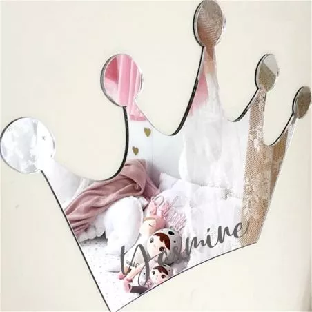 Miroir acrylique Couronne - Personnalisé