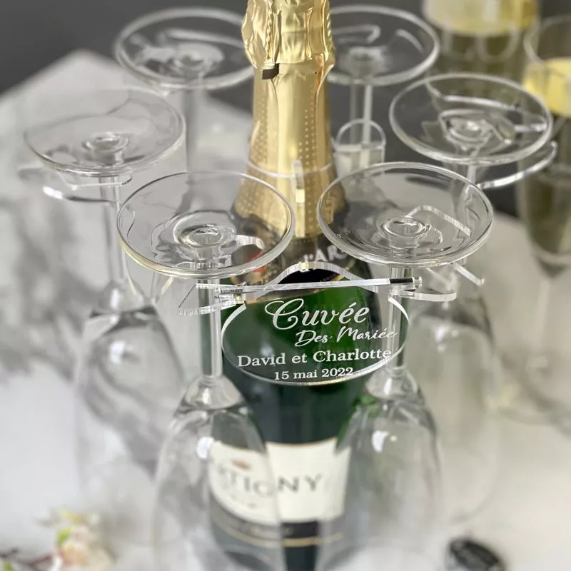 Étiquettes personnalisée Support flûtes champagne