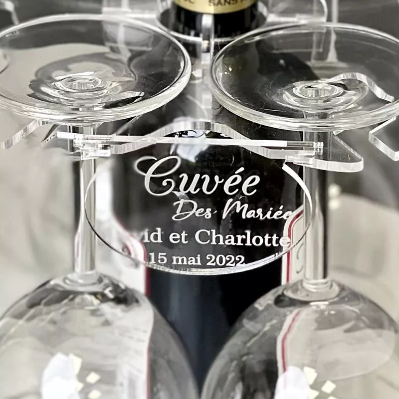 Étiquettes personnalisée Support flûtes champagne