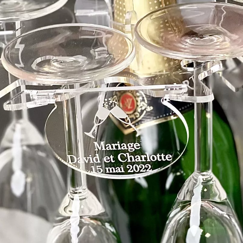 Étiquettes personnalisée Support flûtes champagne