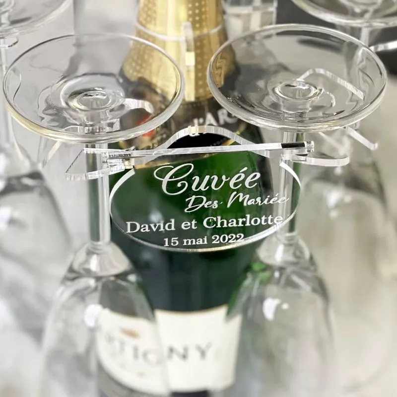 Étiquettes personnalisée Support flûtes champagne
