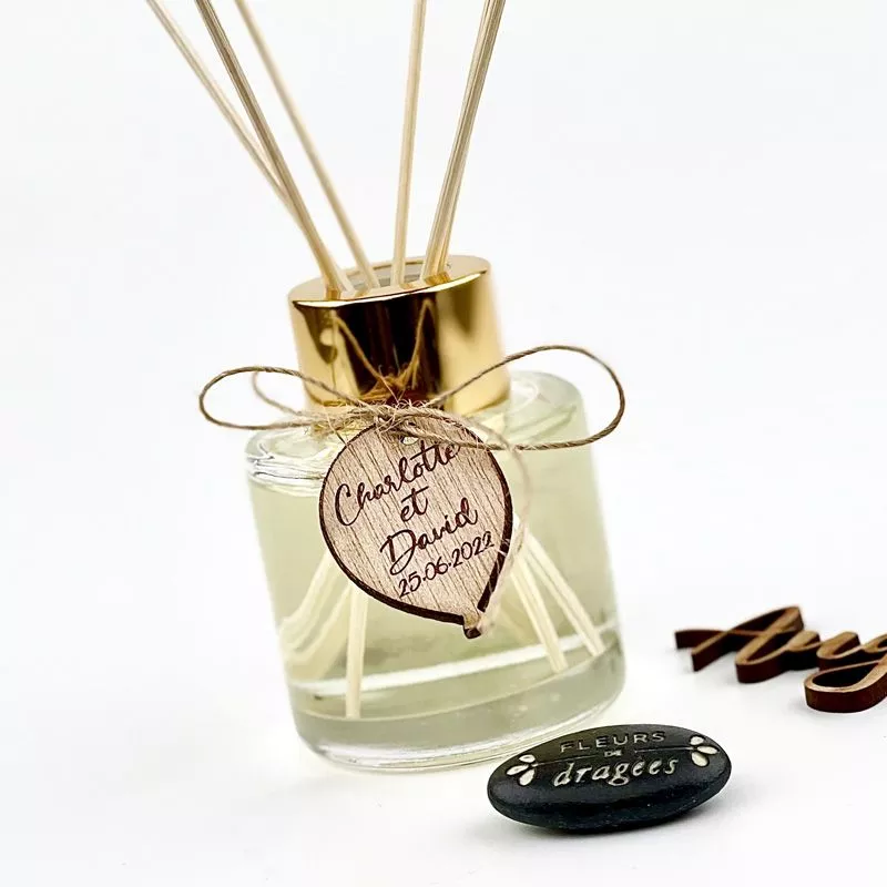 Diffuseur parfum d'ambiance en batonnet cadeau d'invité mariage raffiné 6psc