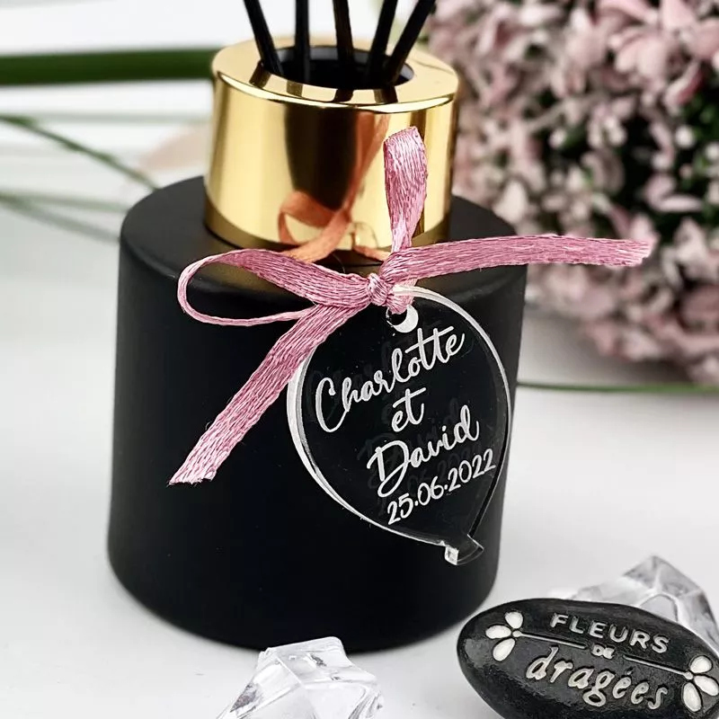 Etiquette mariage Plexi Ballon