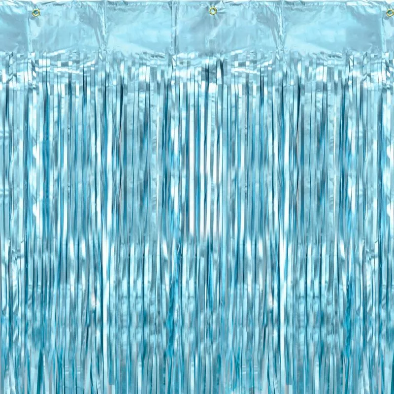 Rideau frange anniversaire Bleu (0.9x2.5m)