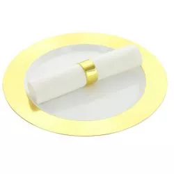 Rond de serviette or (lot de 6)