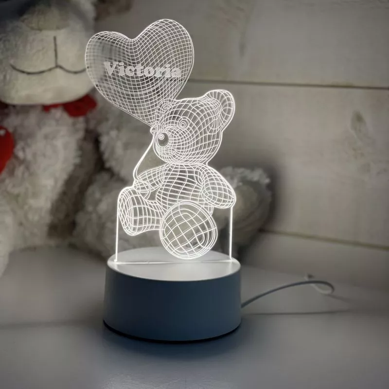 Kit Peinture Enfant Lampe Ours 3D - Activité Créative Avec Veilleuse - Pour Filles Et Garçons 3-12 Ans - Cadeau