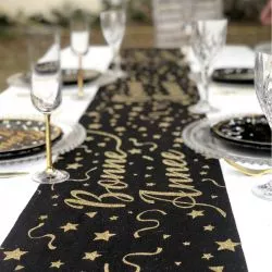 Chemin de table Coton Bonne Année