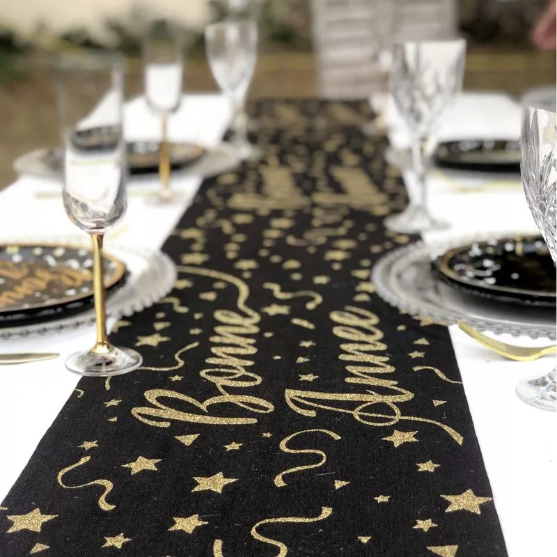Chemin de table Coton Bonne Année