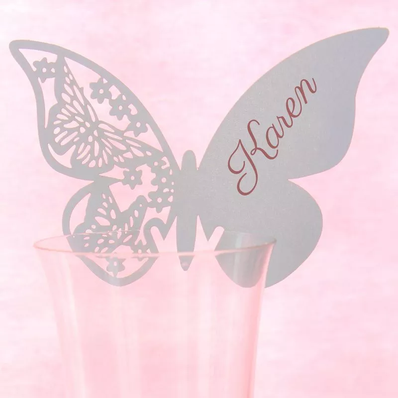 Papillon marque place pour Verre (6piéces)