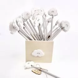 Sujet dragée - Crayon nuage (lot de 24)