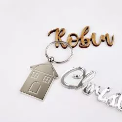 Sujet dragées porte clés maison