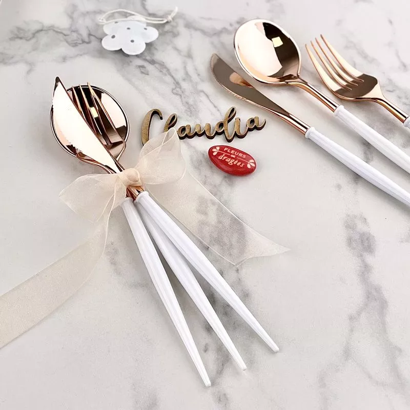 Ménagère Gourmet réutilisable 24 pièces - Rose gold