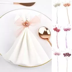 Décoration de serviette table, Papillons perle nacré (lot de 2)