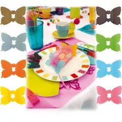 Attache tulle papillon x24