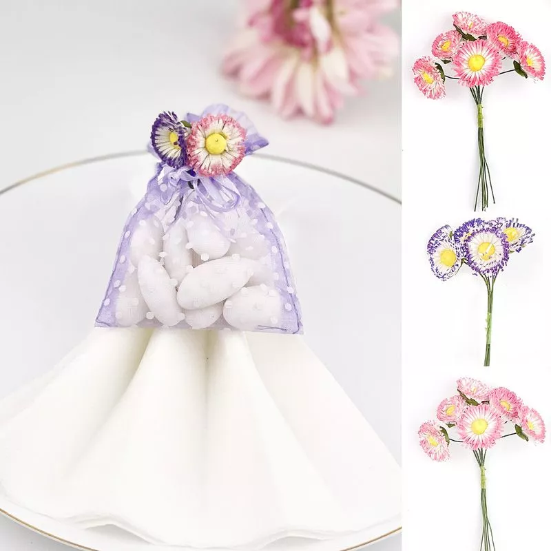 lot de 6 pâquerettes sur tige