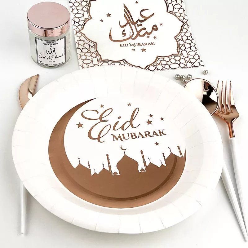 Assiette Eid Mubarak x10