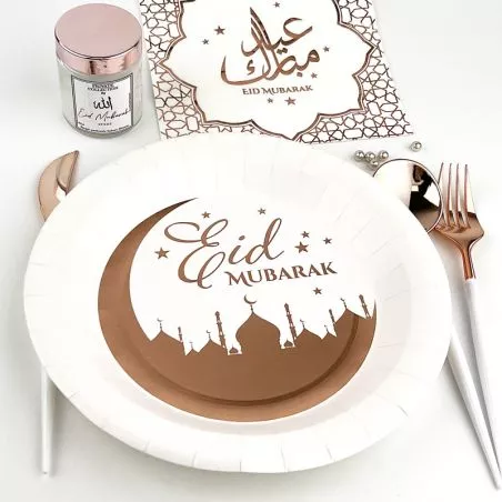 Assiette Eid Mubarak x10