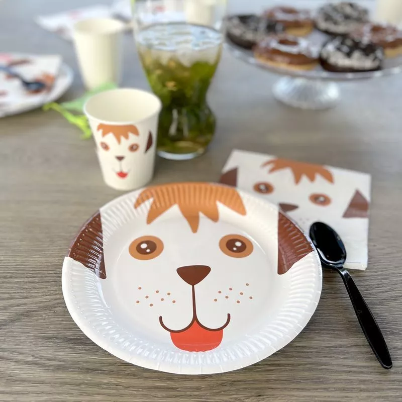 serviette anniversaire Chien (lot de 20)