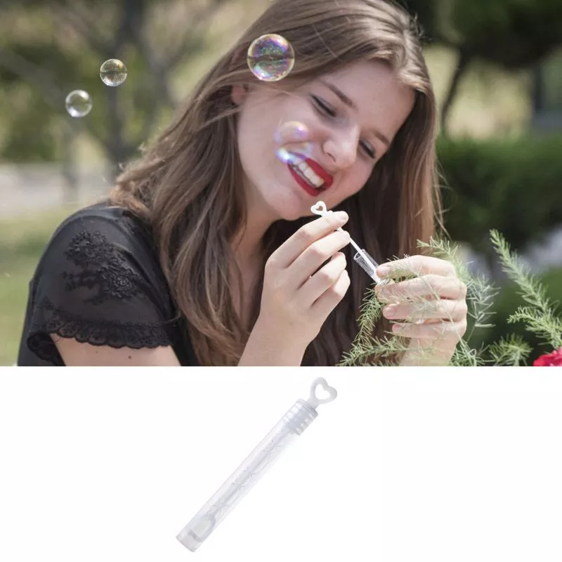 Mini Tubes à Bulles De Savon - Lot De 8 - Idéal Pour Sacs De Fête, Cadeaux, Jeu En Extérieur - Avec Baguette - 50mm De Haut