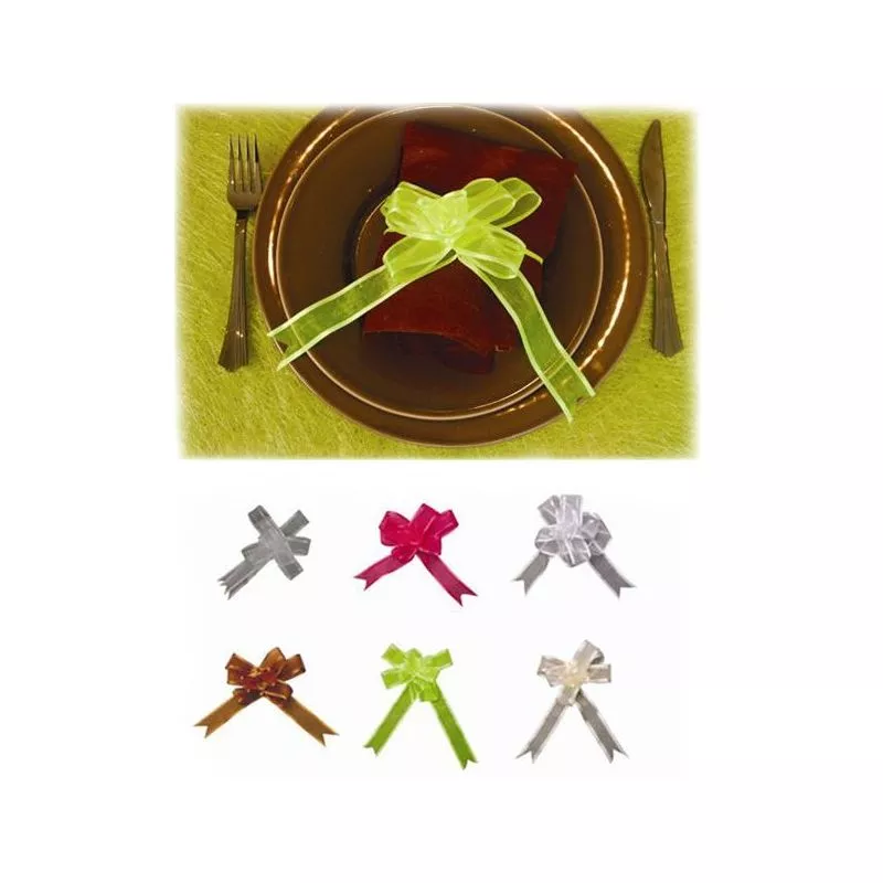 Noeuds à tirer organza x6