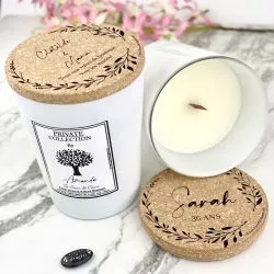 Bougie parfumée personnalisée XL "Private Collection By" 1,5kg- Blanche