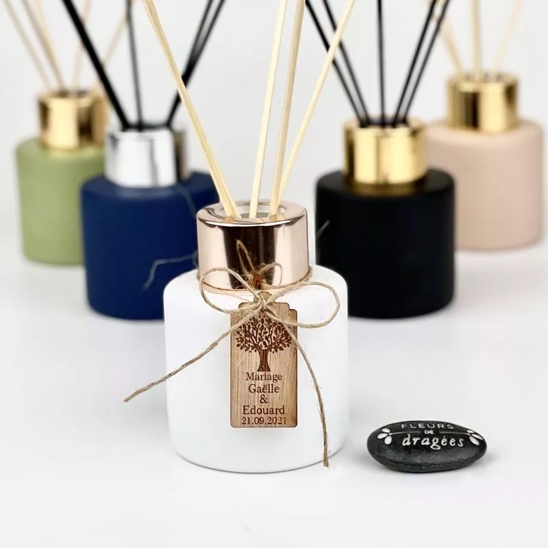 Pack diffuseur parfum cadeau d'invité mariage  raffiné - 50ml (6psc) Blanc