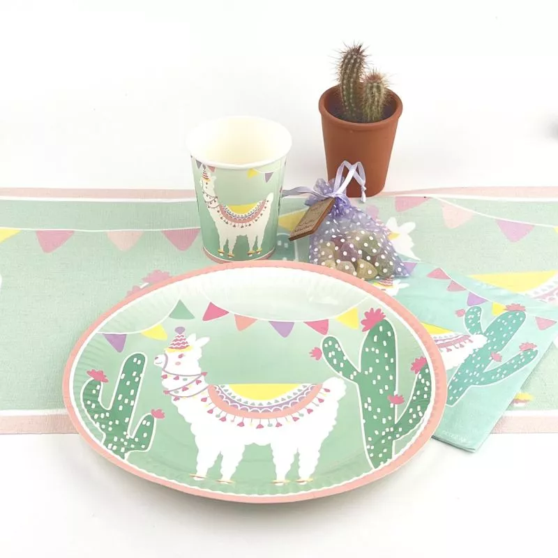 Assiette jetable Lama (lot de 10)