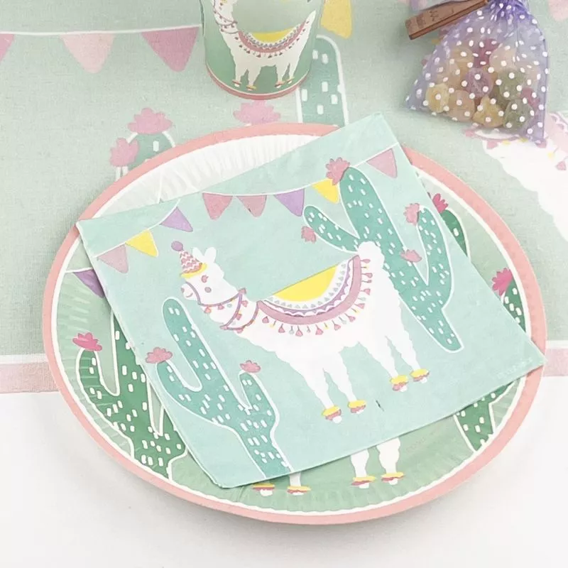 serviette jetable Lama (lot de 20)