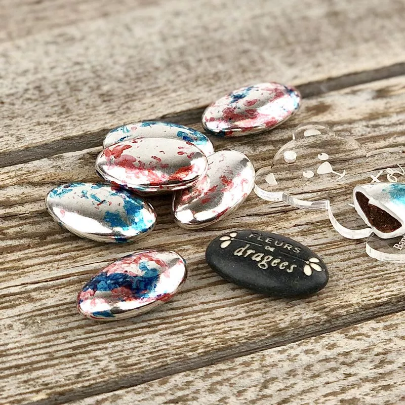 Dragées Argenté moucheté Rose et Bleu 500gr