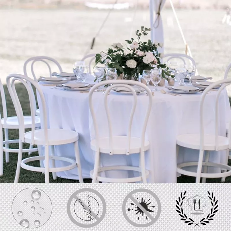 Arrivage - Nappe ronde Blanche anti tache 300cm