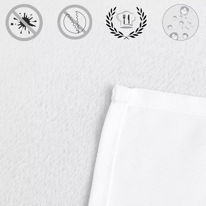 Lot de 6 Serviette de table en tissu traité anti tache - 40 x 40 cm
