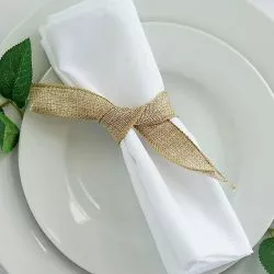 6 Serviette mariage tissu pas cher traité anti tache - 40 x 40 cm