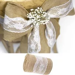 Rouleau Jute et Dentelle 10cm x 3m