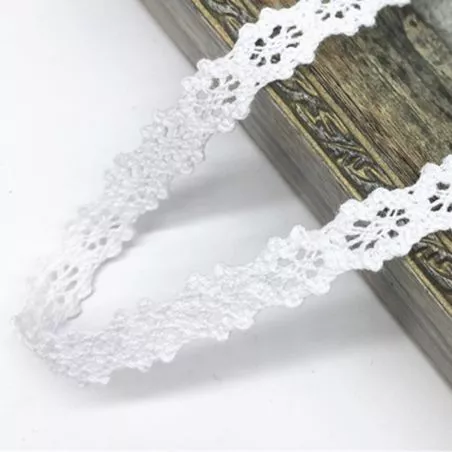 Ruban dentelle Blanc 15mm X 3m