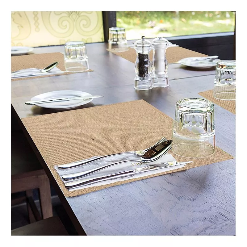 Set de Table Rectangle Jute x10