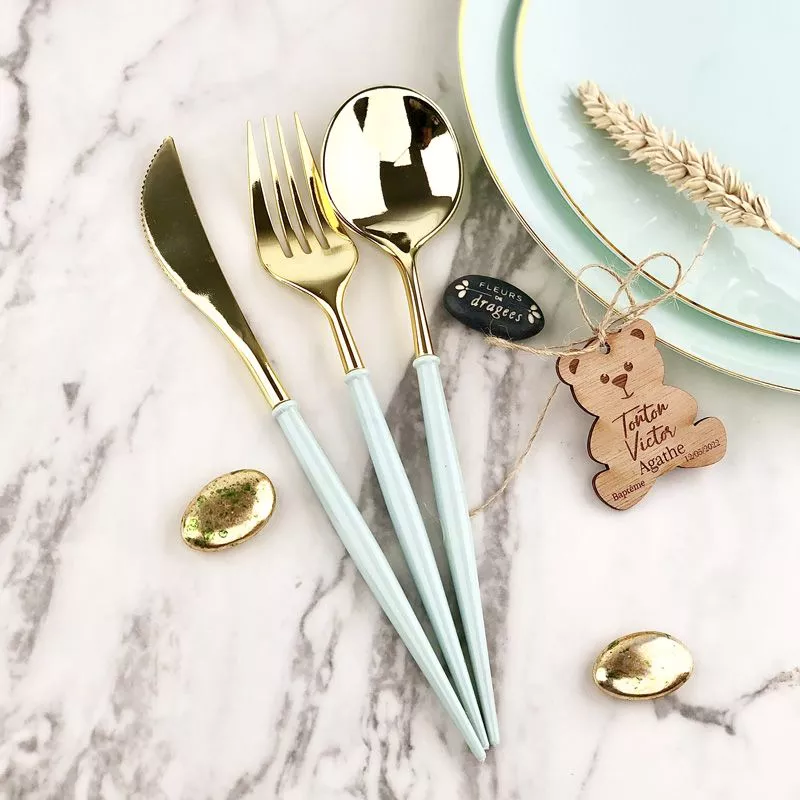 Ménagère Gourmet réutilisables 24 pièces - vert amande
