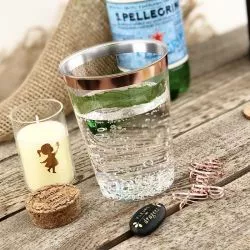 Verre réutilisable plastique rigide Rose gold - 6 Pcs