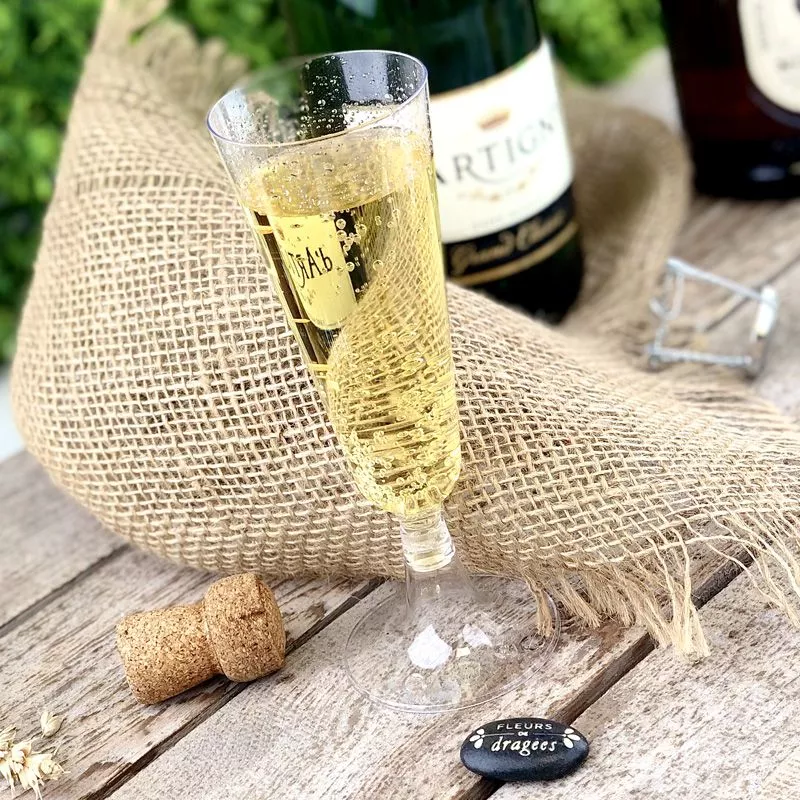 Flûte champagne plastique Réutilisable18cl (6psc)