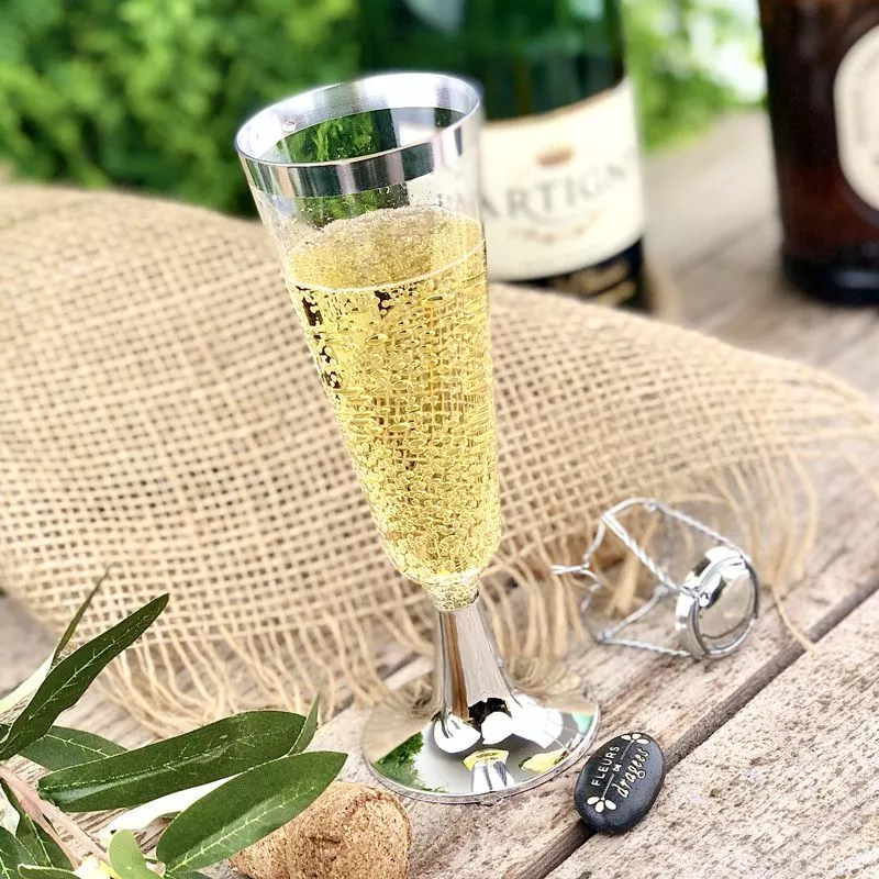 Flûte champagne plastique Réutilisable Agent 18cl (6psc)
