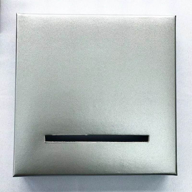 Urne Transparente prestige - Cuir Argent