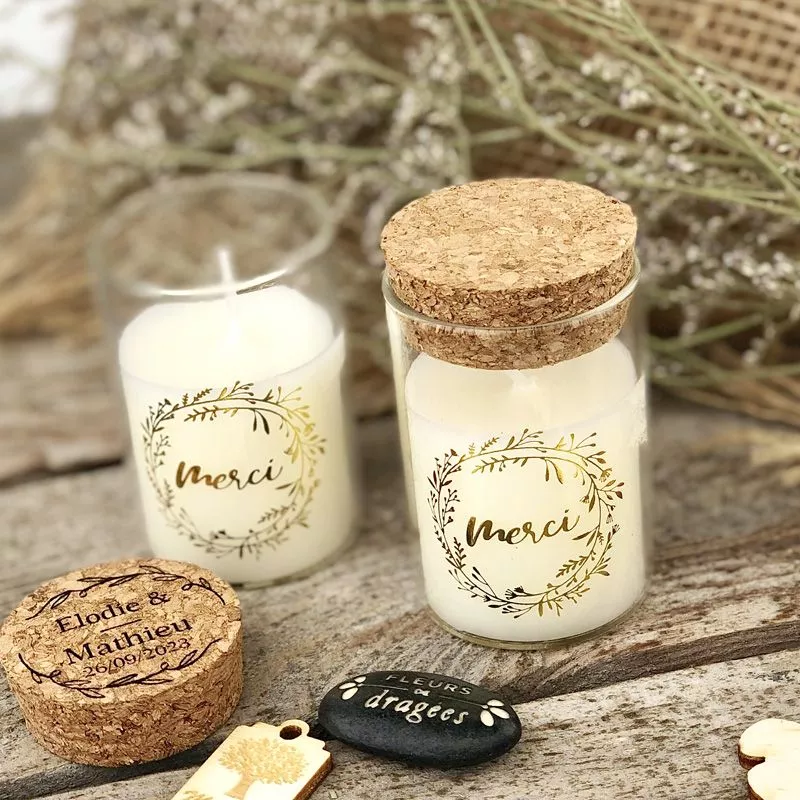 Bougie parfumée Personnalisée Eprouvette - Merci